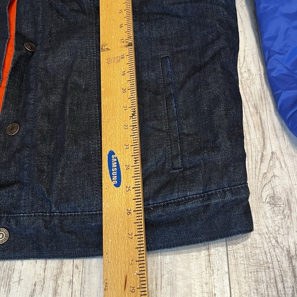 Levi's NFL Denver Broncos Jean Denim Varsity Trucker Jacket Button Blue Size XL - Picture 6 of 13